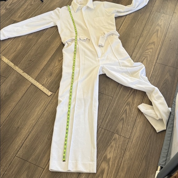 Vintage Levoys White Polyester Jumpsuit, Large - Picture 12 of 12